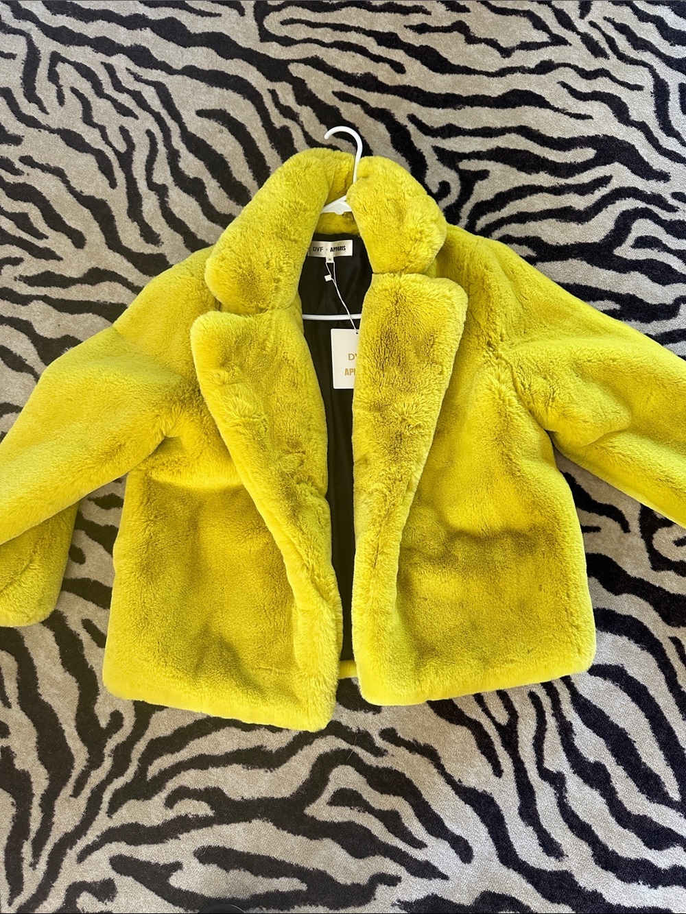 DVF x APPARIS FAUX FUR COAT NWT